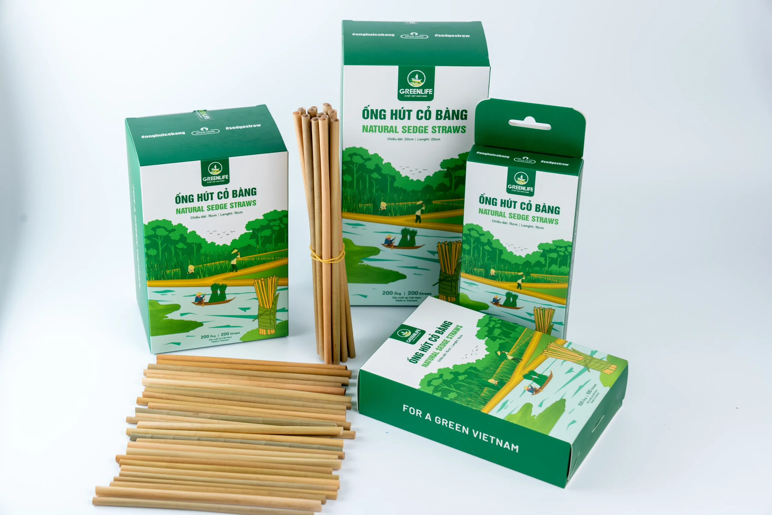 Ống Hút Cỏ Bàng: Sản phẩm tiêu dùng xanh cho nhà hàng 5 ống hút cỏ bàng